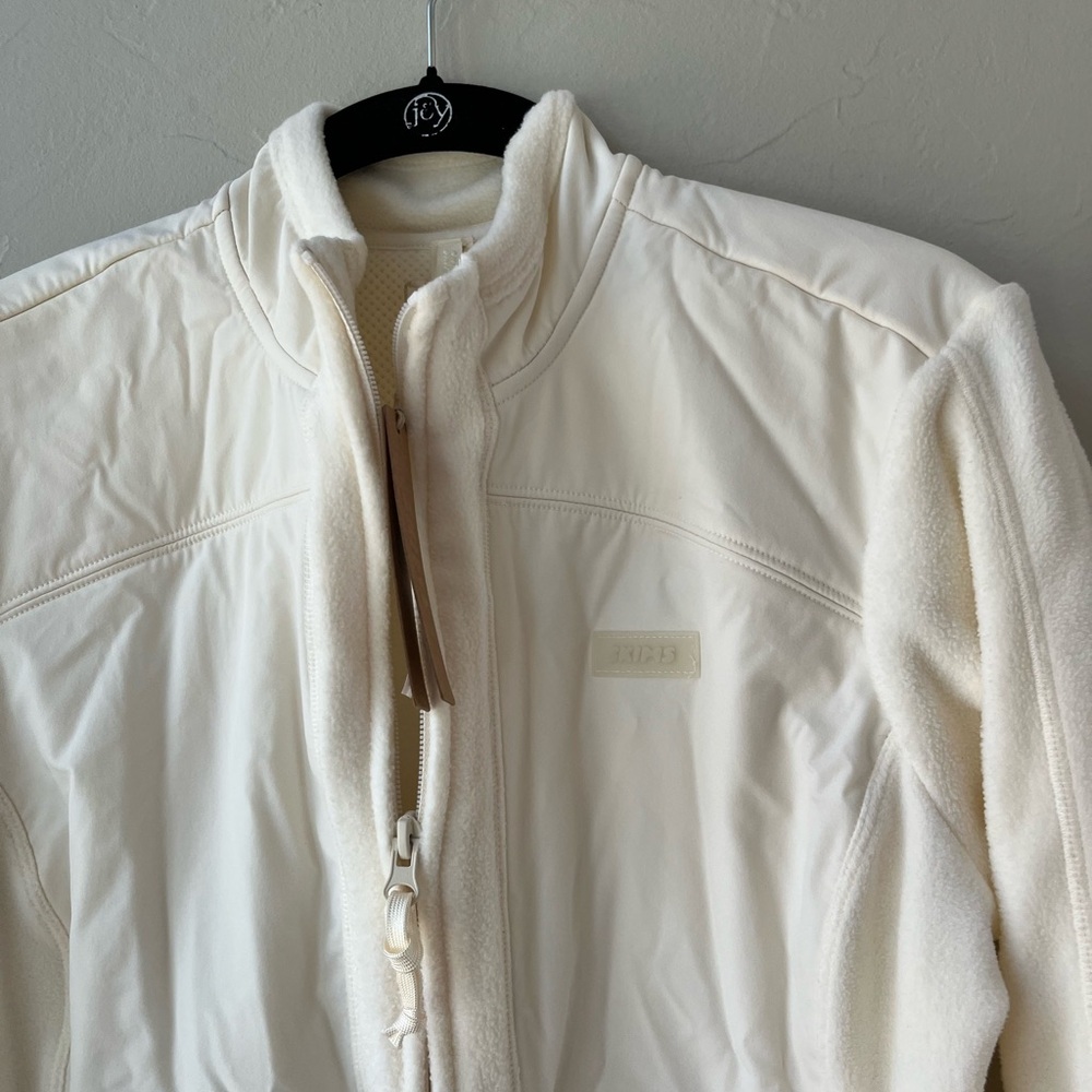 SKIMS FLEECE LOUNGE FITTED JACKET IN ECRU L - Picture 8 of 8